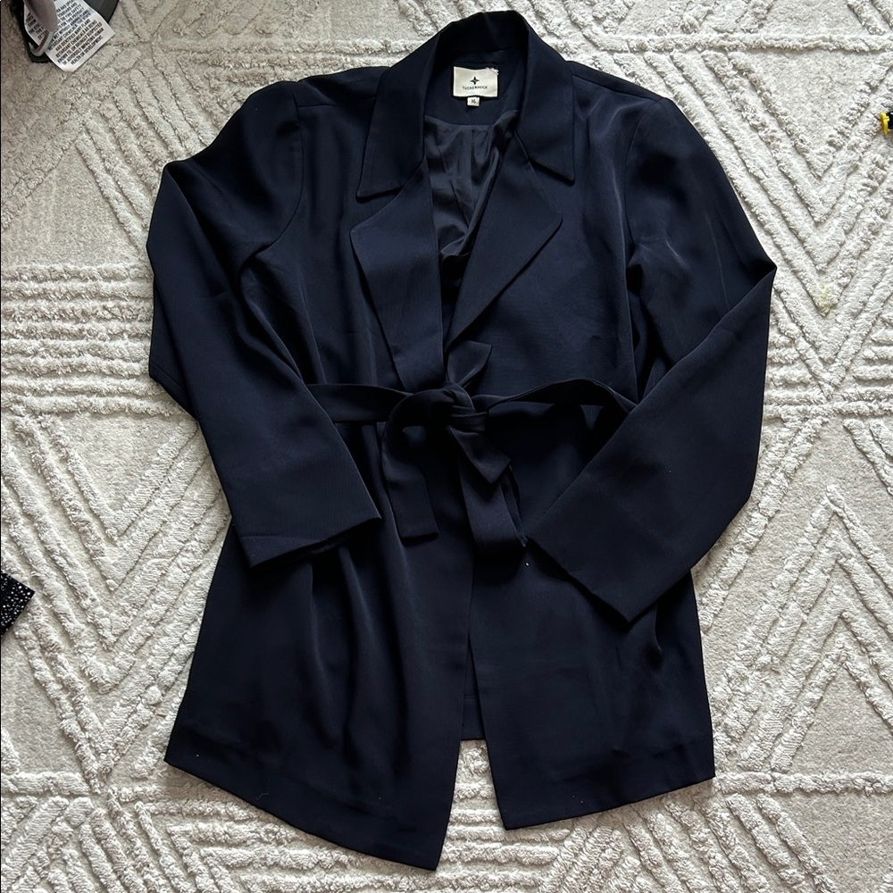 Tuckernuck Gracie Navy Tie-Waist Blazer